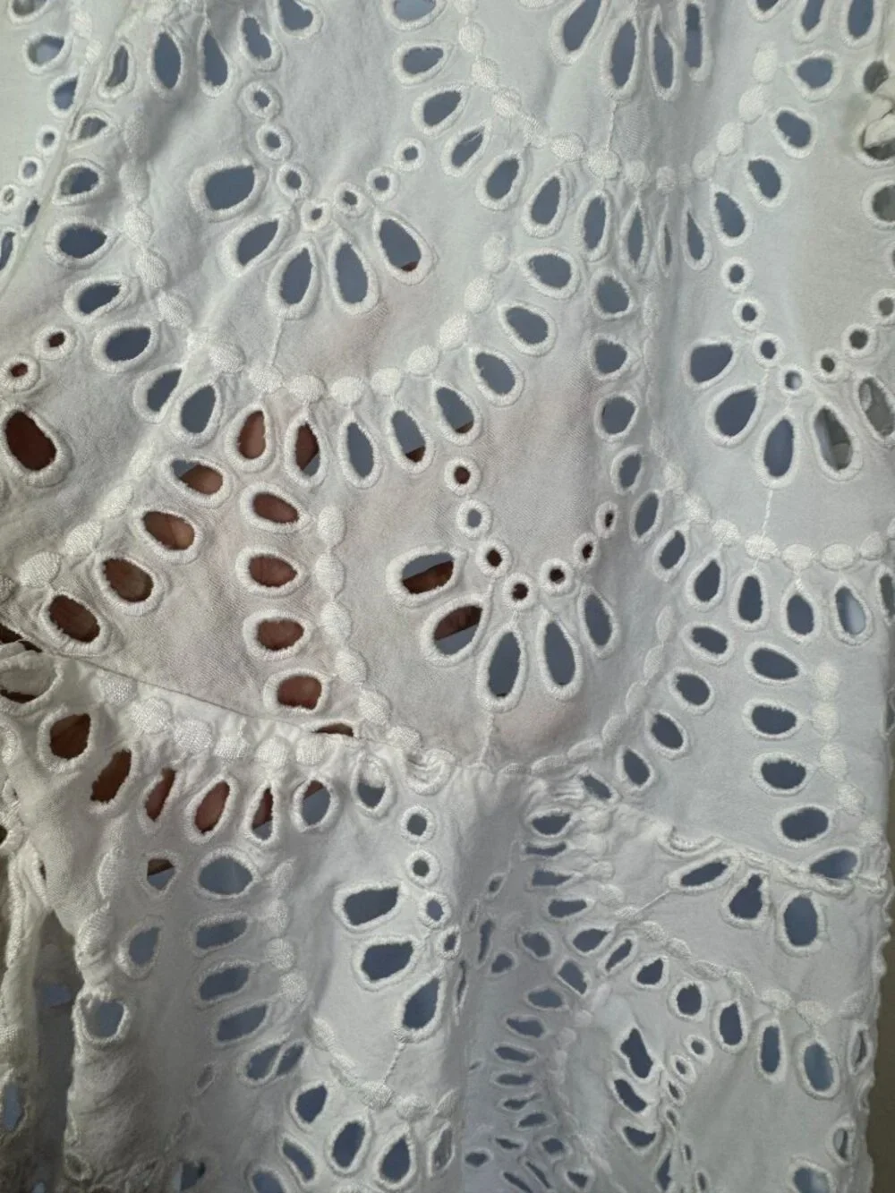 Intimately Free People White Sleeveless Eyelet Lace Top Size Medium Open Boho